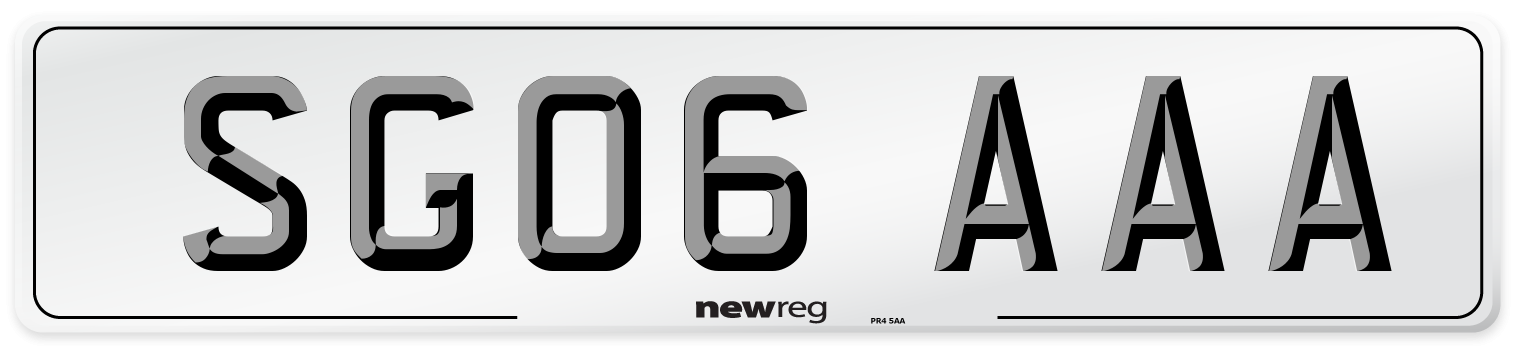 SG06 AAA Number Plate from New Reg